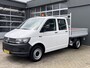 Volkswagen Transporter 2.0 TDI L2H1 DC 102pk Pick-up Trekhaak Airco Camera Cruise controle Navigatie Dubbele cabine Euro 6 Dealer onderhouden 1e Eigenaar Open laadbak Pick-up p-up Bakwagen