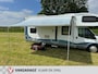 Hobby T 650 AK KLC 6 persoons Stapelbed Dubbellucht met luchtvering Trekhaak 2000KG zgan luifel safariroom Airco fietsenrek