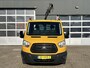 Ford Transit 310 2.2 TDCI L3 126pk Laadkraan Hiab 023 T3 Airco Dubbele cabine Trekhaakhaak 2800kg Open laadbak   Pick-up p-up Bakwagen 1e eigenaar Ex gemeente Euro 5