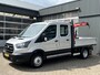Ford Transit 350 2.0 TDCI DC Laadkraan Telefoonverbinding 3-Persoons Telefoonverbinding 1e eigenaar Pick up p-up bakwagen Euro 6 Bpm vrij voor ondernemers
