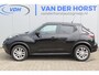Nissan Juke 1.2-116pk DIG-T S/S Acenta. Zeer nette en goed onderhouden hoogzitter ! Autm. airco, camera, trekhaak, LM wielen, airco, cruise control, navigatie, telefoonvoorb., All season banden, privacy glass etc