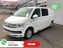 Volkswagen Transporter T6 2.0 TDI 150 pk DSG Aut. L2 Highline E6 DC Dubbel Cabine BPM VRIJ! Carplay/ Alarm/ Leder/ Cruise/ PDC/ Sidebars/ Trekhaak/ LMV/ DAB