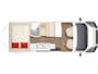 Burstner Fiat City Car 600 Style 130 pk Euro5 Ducato **Slechts 6 meter/Groot dwarsbed/4 zitplaatsen/Luifel/Fietsendrager/2e eigenaar/Slechts 80.732 km**