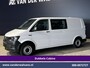 Volkswagen Transporter 2.0 TDI 150pk L2H1 Dubbele Cabine Euro6 Airco | 6-Zits | 2500kg Trekhaak Cruisecontrol, Bijrijdersbank