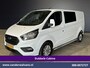 Ford Transit Custom 2.0 TDCI 130pk L2H1 Dubbele Cabine Euro6 Airco | 6-Zits | LM velgen | LED | Navigatie | Cruisecontrol | 2800kg Trekhaak Stoelverwarming, Verwarmde voorruit, Parkeersensoren, Sidebars