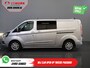 Ford Transit Custom 2.0 TDCI 130 pk L2 Limited DC Dubbel Cabine 2xSchuifdeur/ Stoelverw./ Carplay/ Cruise/ PDC/ Camera/ Navi/ Trekhaak/ Alarm III