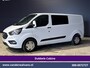 Ford Transit Custom 2.0 TDCI 130pk Automaat L2H1 Dubbele Cabine Inrichting Euro6 Airco | 5-Zits | Navigatie | LED Cruisecontrol, Stoelverwarming, Verwarmde Voorruit, Trekhaak, Parkeersensoren