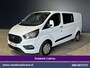 Ford Transit Custom 2.0 TDCI 130pk Automaat L2H1 Dubbele Cabine Euro6 Airco | 6-Zits | Camera | Navigatie | LED, Android Auto, Adaptieve Cruisecontrol, Verwarmde voorruit, Stoelverwarming, Parkeersensoren