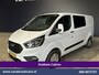 Ford Transit Custom 2.0 TDCI 130pk L2H1 Dubbele Cabine Euro6 Airco | 6-Zits | Xenon | Camera | Navigatie | Apple Carplay | LED Android Auto, Cruisecontrol, Stoelverwarming, Verwarmde voorruit, Parkeersensoren