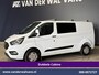 Ford Transit Custom 2.0 TDCI 131pk L2H1 Dubbele Cabine Euro6 Airco | 5-Zits | Xenon | Navigatie | Cruisecontrol | LED | 2800kg Trekhaak Stoelverwarming, Parkeersensoren, Achterklep
