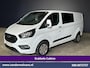 Ford Transit Custom 2.0 TDCI 131pk L2H1 Dubbele Cabine Euro6 Airco | 6-Zits | Cruisecontrol | 2550kg Trekhaak Verwarmde voorruit, Parkeersensoren