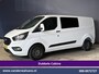 Ford Transit Custom 2.0 TDCI 131pk L2H1 Dubbele Cabine Euro6 Airco | 6-Zits | Cruisecontrol | 2550kg Trekhaak Verwarmde voorruit, Parkeersensoren