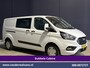 Ford Transit Custom 2.0 TDCI 130pk Automaat L2H1 Dubbele Cabine Inrichting Euro6 Airco | 6-Zits | Camera | Navigatie | LED Apple Carplay, Android Auto, Adaptieve Cruisecontrol, Trekhaak, Stoelverwarming, Verwarmde voorruit, Parkeersensoren, Achterklep