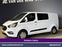 Ford Transit Custom 2.0 TDCI 130pk Automaat L2H1 Dubbele Cabine Inrichting Euro6 Airco | 6-Zits | Camera | Navigatie | LED Apple Carplay, Android Auto, Adaptieve Cruisecontrol, Trekhaak, Stoelverwarming, Verwarmde voorruit, Parkeersensoren, Achterklep