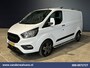 Ford Transit Custom 2.0 TDCI L1H1 Sport Raptor Grill Euro6 Airco | Navigatie | LM Velgen | LED | Cruisecontrol | 2400kg Trekhaak Android Auto, Verwarmde voorruit, Parkeersensoren, Sidebars, Dakdragers, Bijrijdersbank
