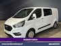 Ford Transit Custom 2.0 TDCI 130pk Automaat L2H1 Dubbele cabine Euro6 Airco | 6-Zits | Camera | Navigatie | LED Apple Carplay, Android Auto, Cruisecontrol, Stoelverwarming, Verwarmde voorruit, Trekhaak, Parkeersensoren, Achterklep