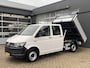 Volkswagen Transporter 2.0 TDI L2H1 DC Kipper open laadbak Airco Bluetooth trekhaak 2200 kg 1e eigenaar Dealer onderhouden Kieper P-up Doka Pritsche Ahk 2200kg Pick-up bakwagen