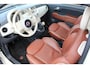 Fiat 500 1.2 Lounge Pano | Bruin Leder | Clima | Parelmoer Wit | Leuke Auto!
