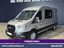 Ford Transit 2.0 TDCI 131pk L3H2 Dubbele Cabine Euro6 Airco | 7-Zits | Camera | Navigatie | 2500kg Trekhaak | Apple Carplay Cruisecontrol, Android Auto, Verwarmde Voorruit, Parkeersensoren, Bijrijdersbank, Leder