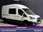 Ford Transit 2.0 TDCI 131pk L3H3 Dubbele Cabine Euro6 Inrichting Airco | 6-Zits | Camera | Apple Carplay | Xenon Navigatie, Leder, Android Auto, Cruisecontrol, LED, LM Velgen, Stoelverwarming, Verwarmde Voorruit, Parkeersensoren, Bijrijdersbank